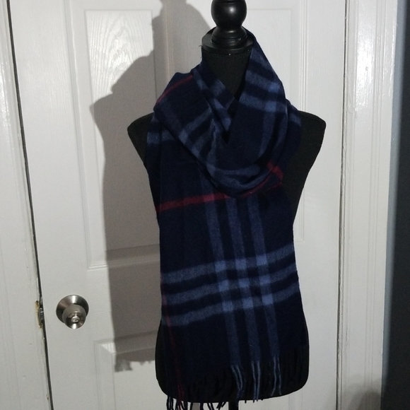 Authentic Burberry Scarf Navy Blue - Picture 2 of 8